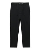 Slim Fit 100% Polyester Dobby Casual Trousers - Black