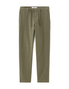 Slim Fit Stretch Cotton Trousers - Khaki