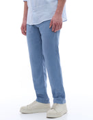 Straight Fit 100% Linen Jeans - Blue