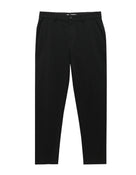 Slim Fit Cotton Blend Solid Casual Trousers - Black
