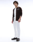 Loose Fit Stretch Cotton Jeans - White