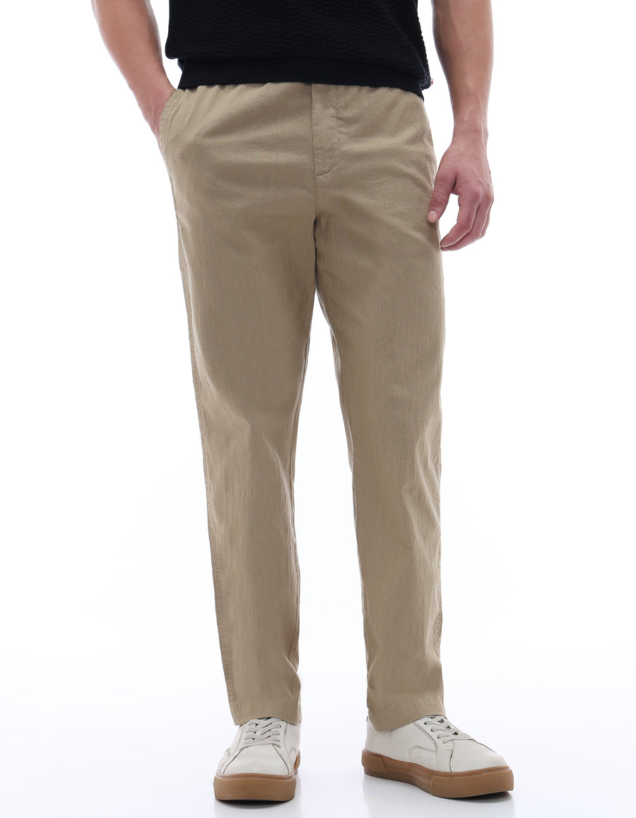Relaxed Fit Trousers - Brown