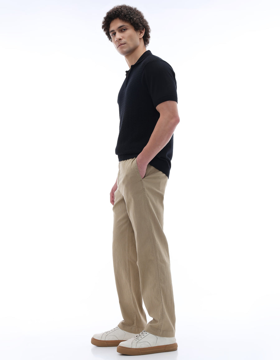 Relaxed Fit Trousers - Brown