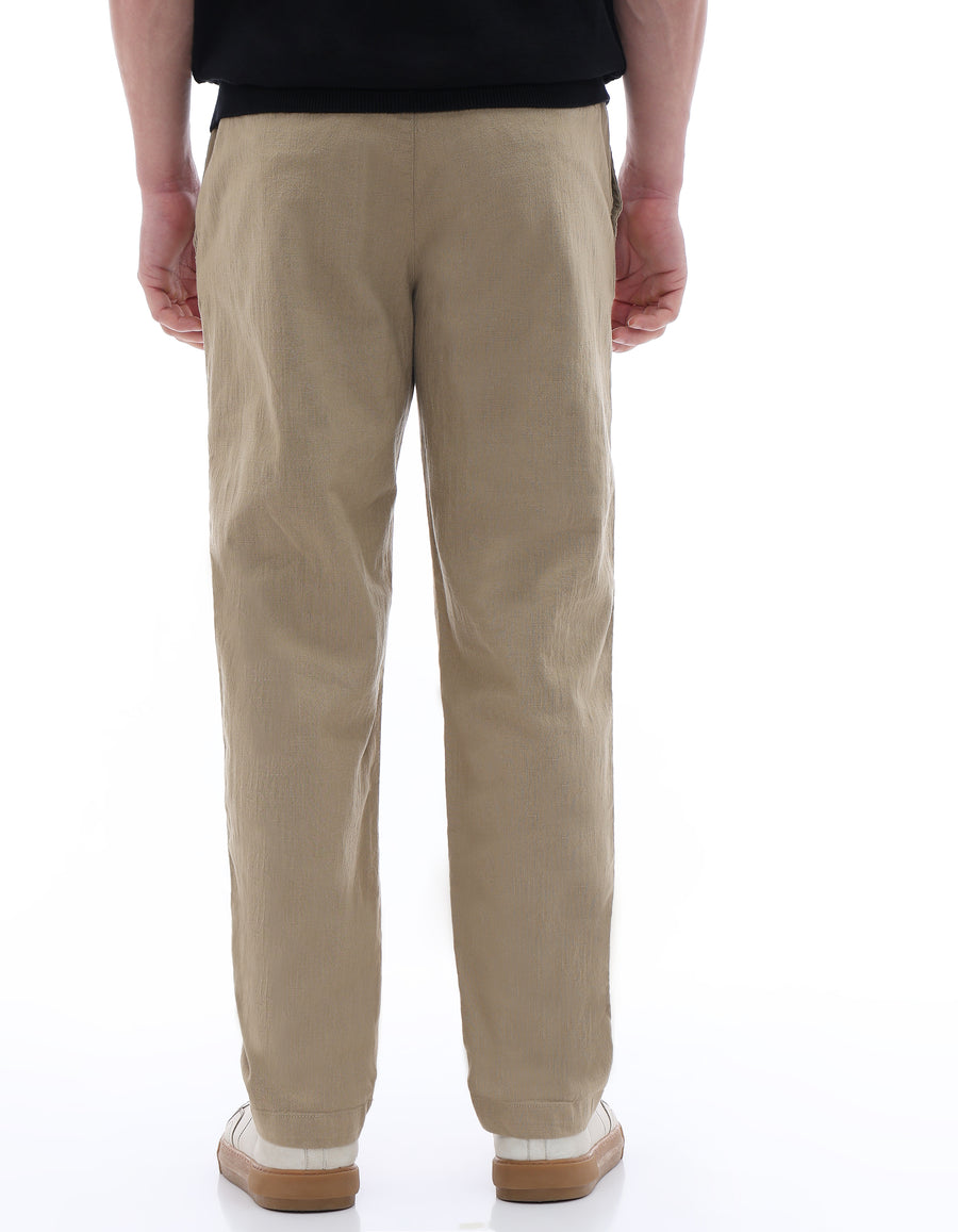 Relaxed Fit Trousers - Brown
