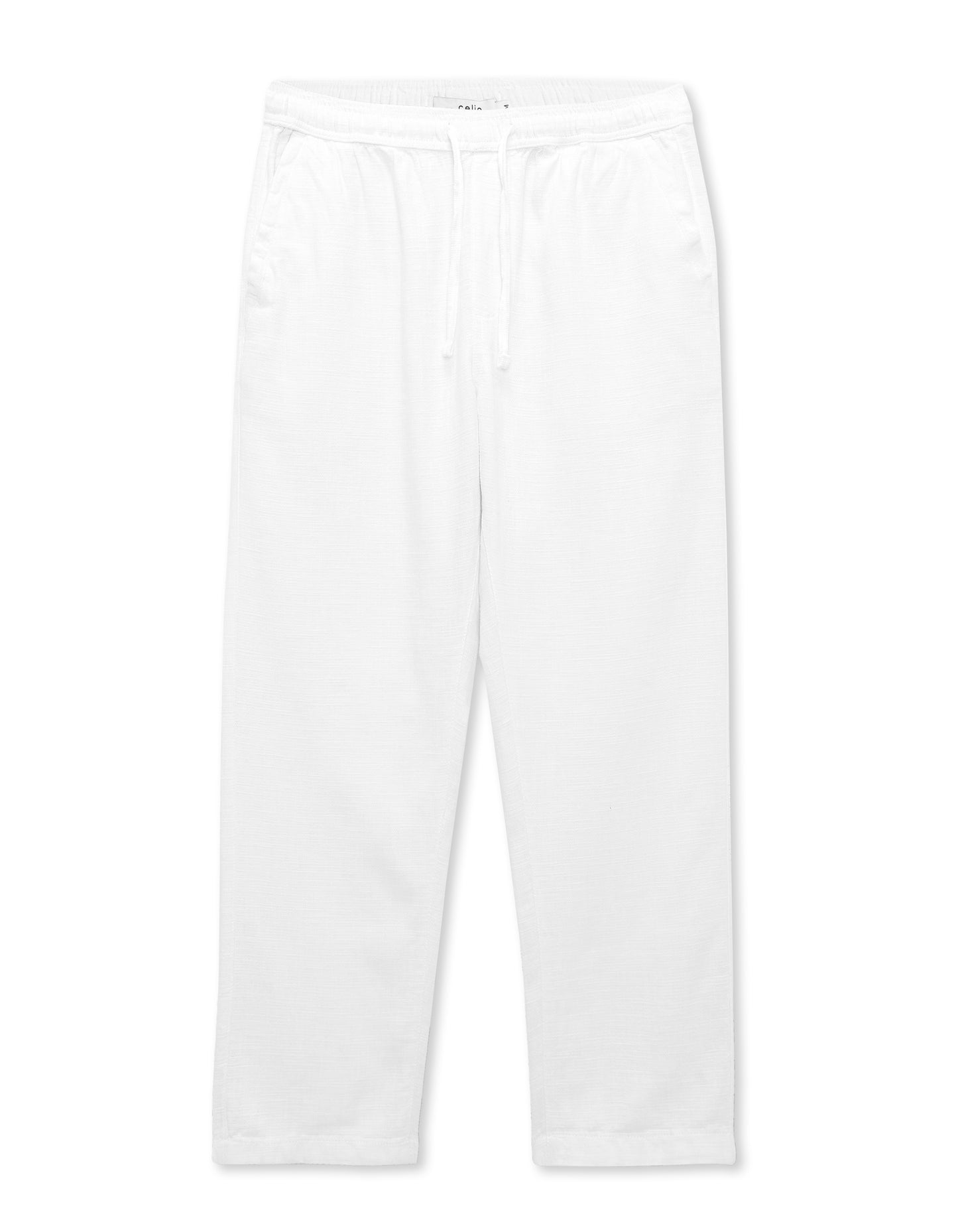 Relaxed Fit 100% Cotton Trousers - Off White