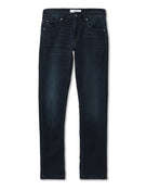 Slim Fit Stretch Cotton Dobby Jeans - Blue