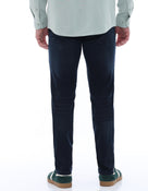 Slim Fit Stretch Cotton Dobby Jeans - Blue