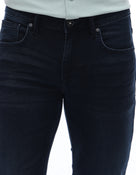 Slim Fit Stretch Cotton Dobby Jeans - Blue