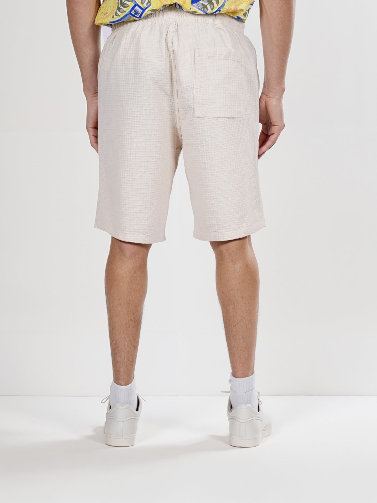 Celio* Cotton Regular Fit Beige Bermuda