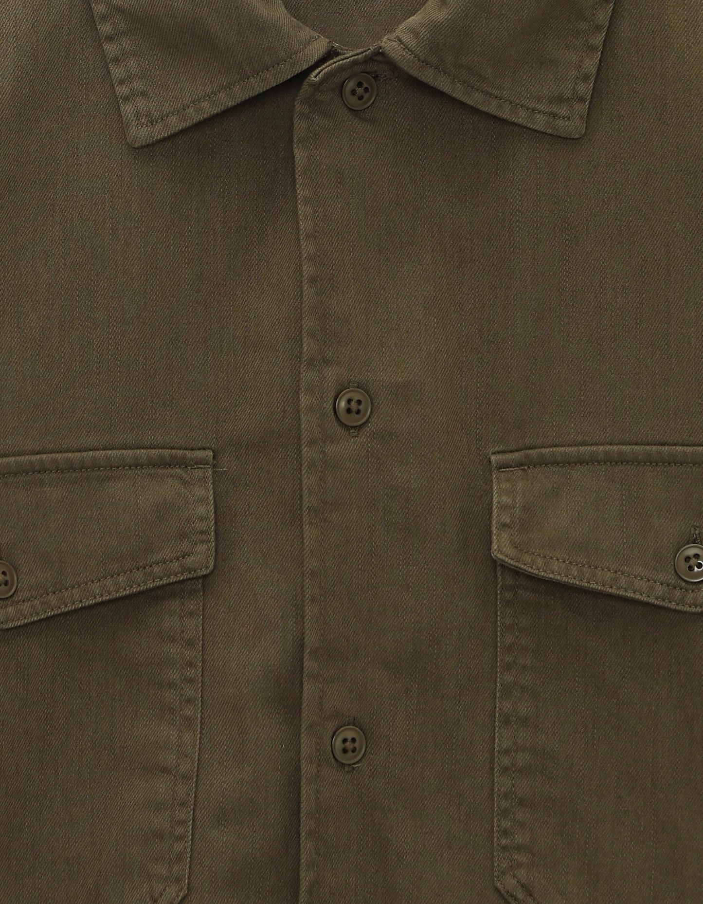 Regular Fit 100% Cotton Spread Collar Shirt - Khaki