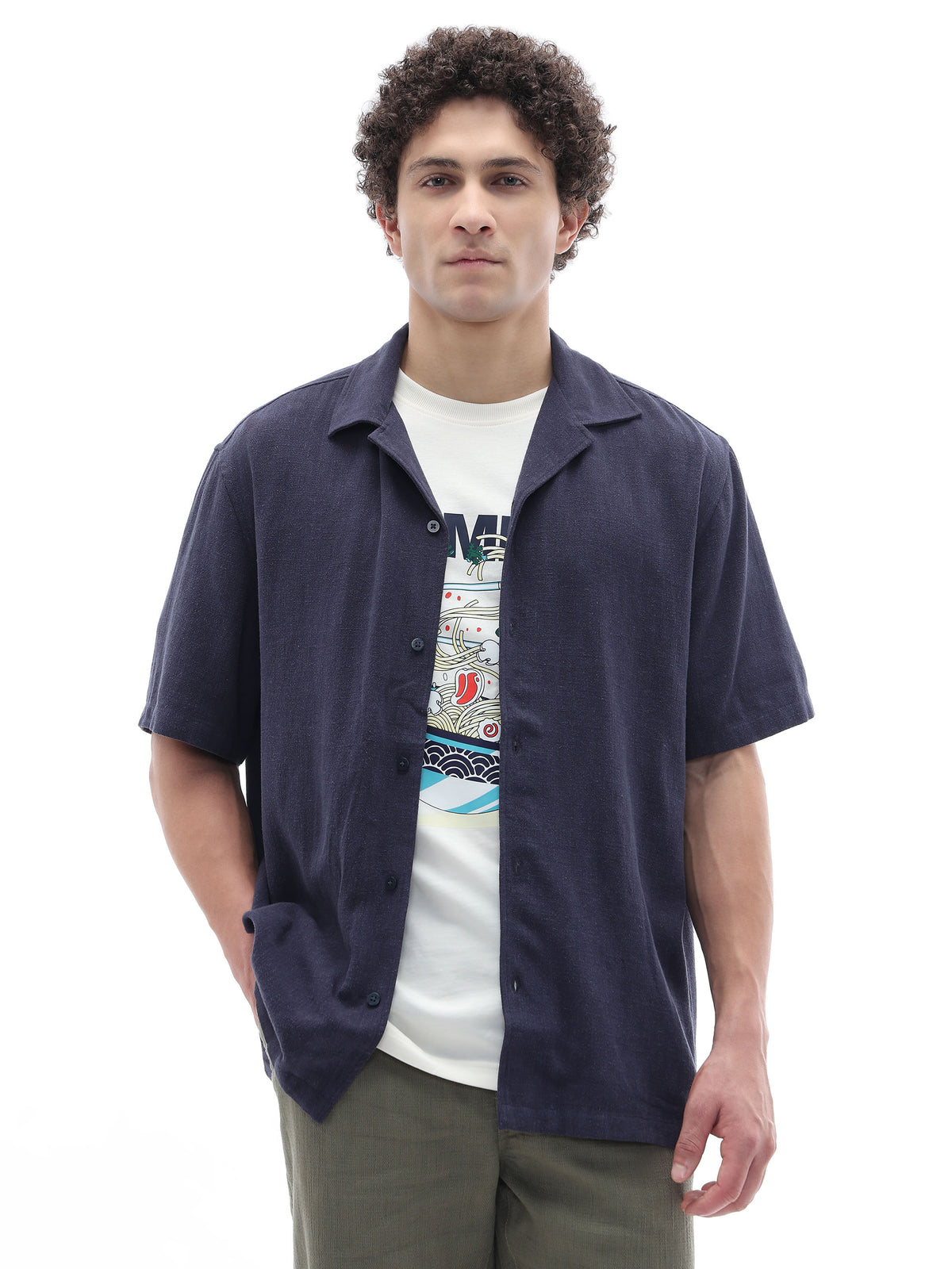 Relaxed Fit Trousers - Blue