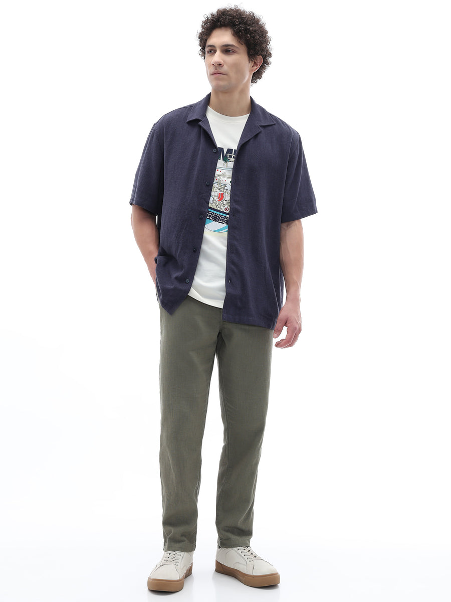 Relaxed Fit Trousers - Blue