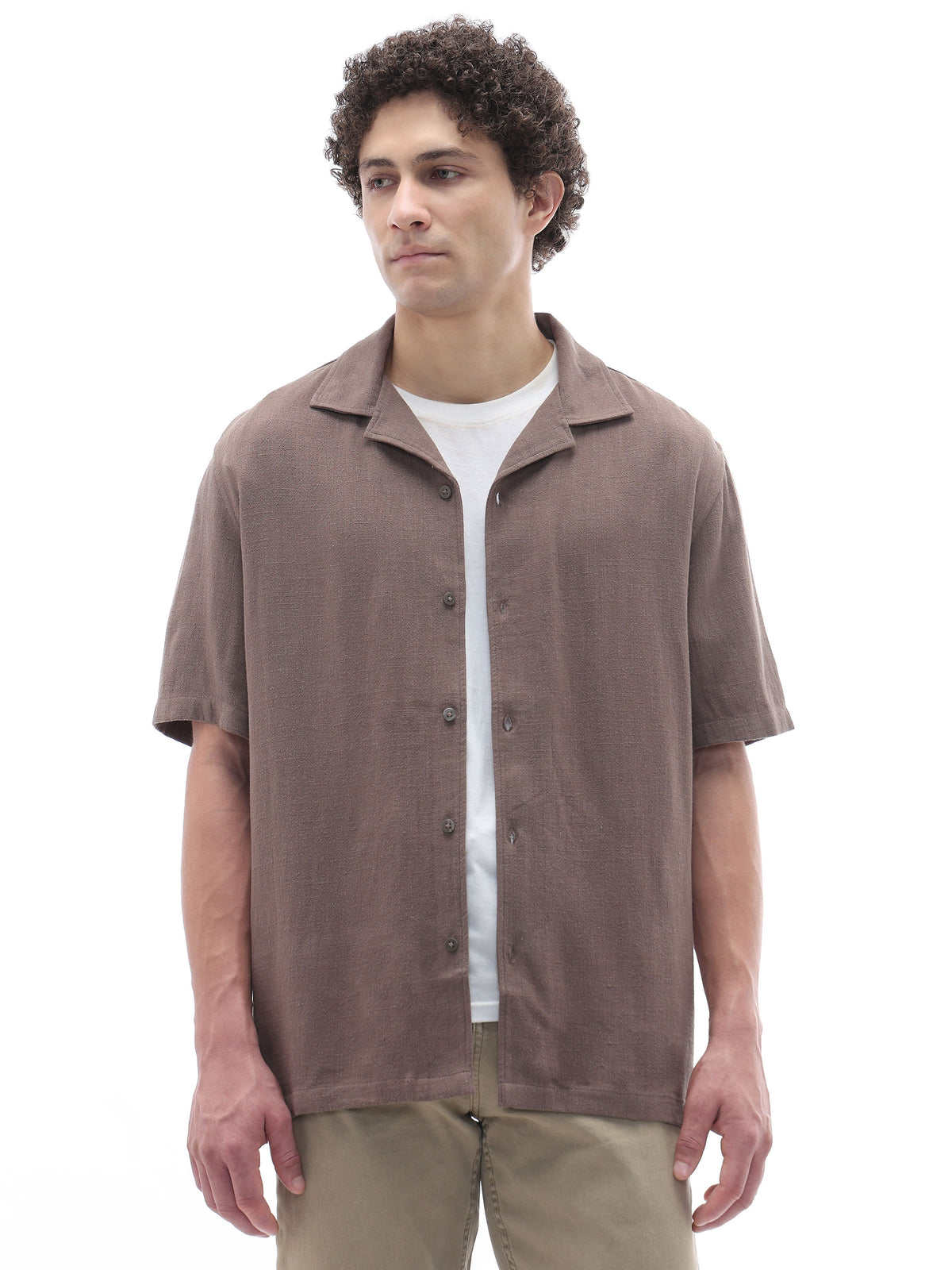 Relaxed Fit Shirt - Light Brown