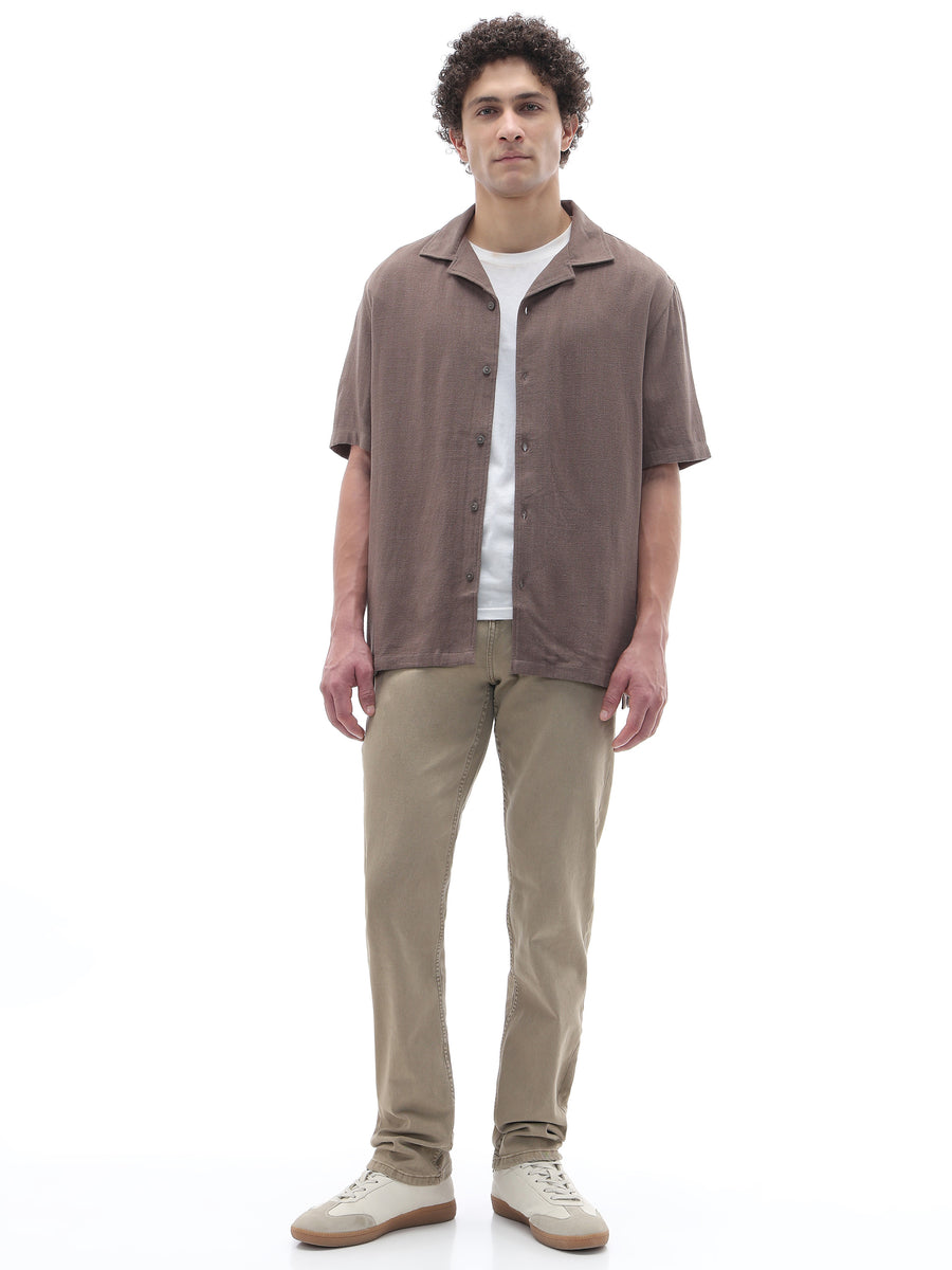 Relaxed Fit Shirt - Light Brown