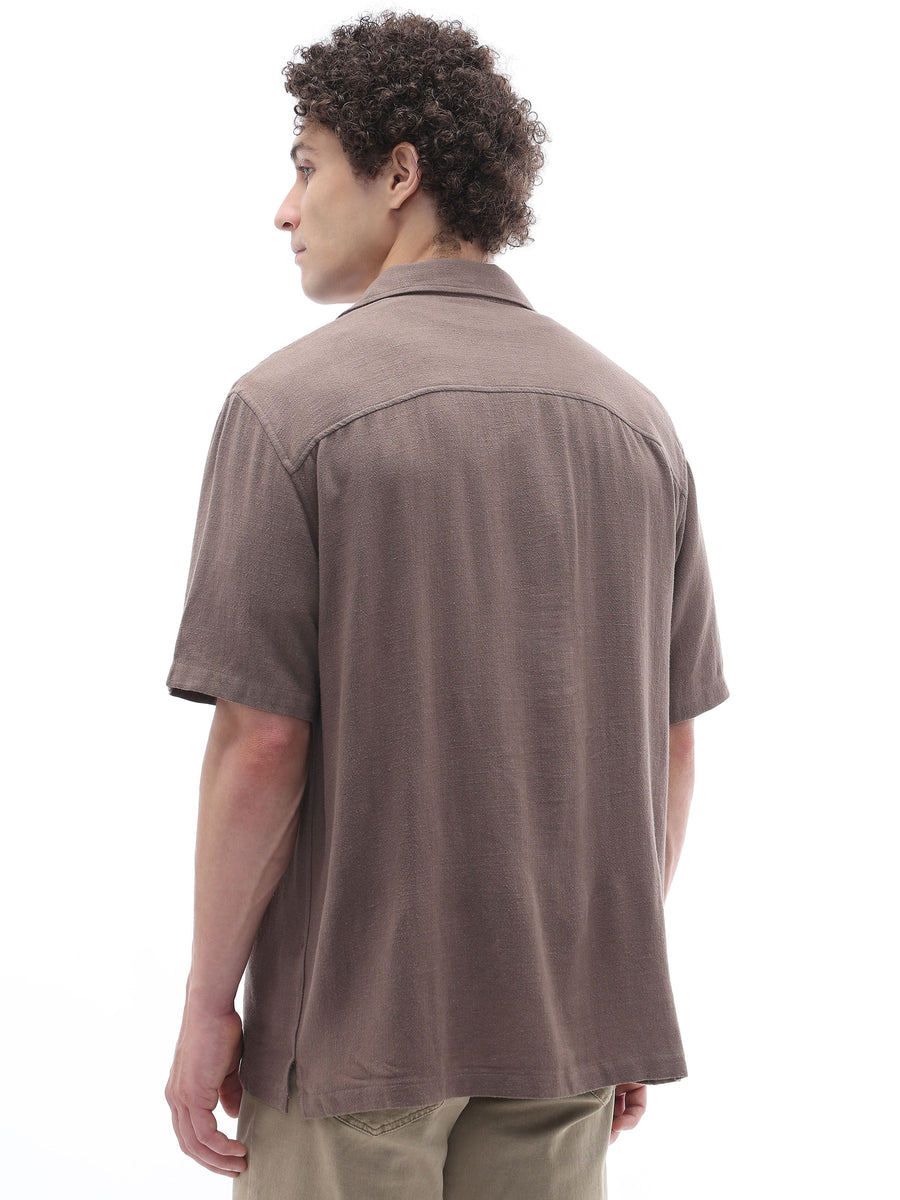Relaxed Fit Shirt - Light Brown
