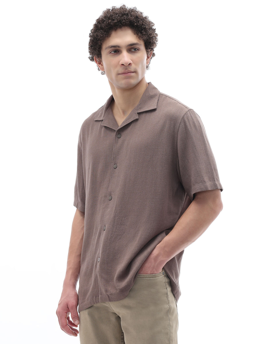 Relaxed Fit Shirt - Light Brown