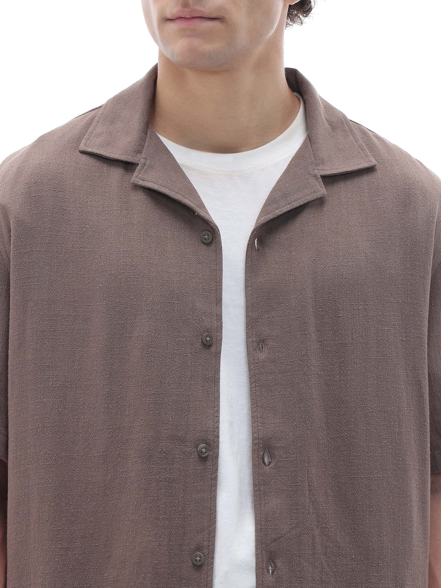 Relaxed Fit Shirt - Light Brown