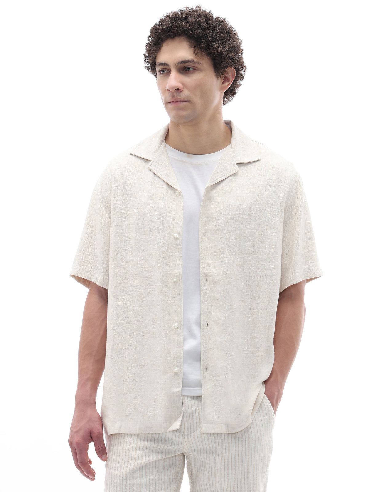 Relaxed Fit Shirt - Natural Beige