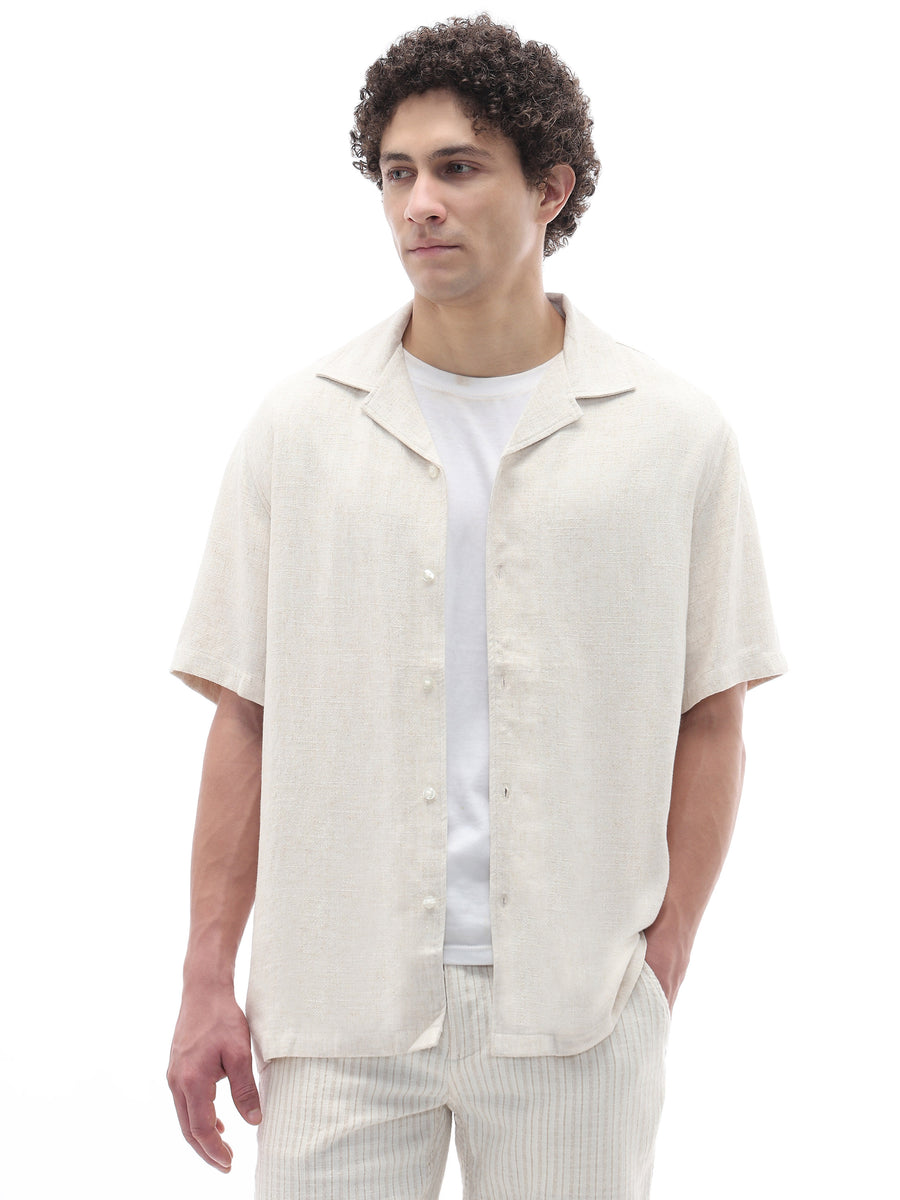 Relaxed Fit Shirt - Natural Beige