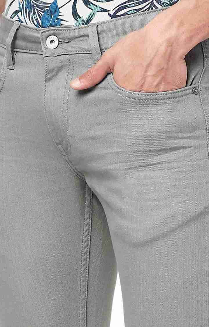 Celio* Cotton-Blend Slim Fit Green Jean