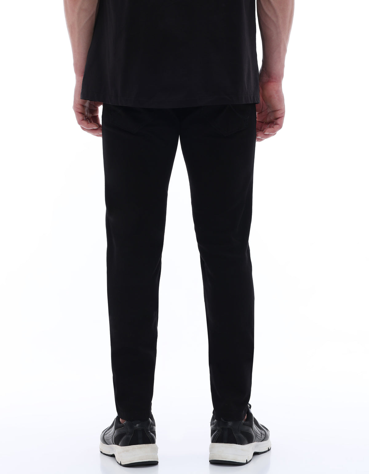 Slim Fit Stretch Cotton Jeans - Black