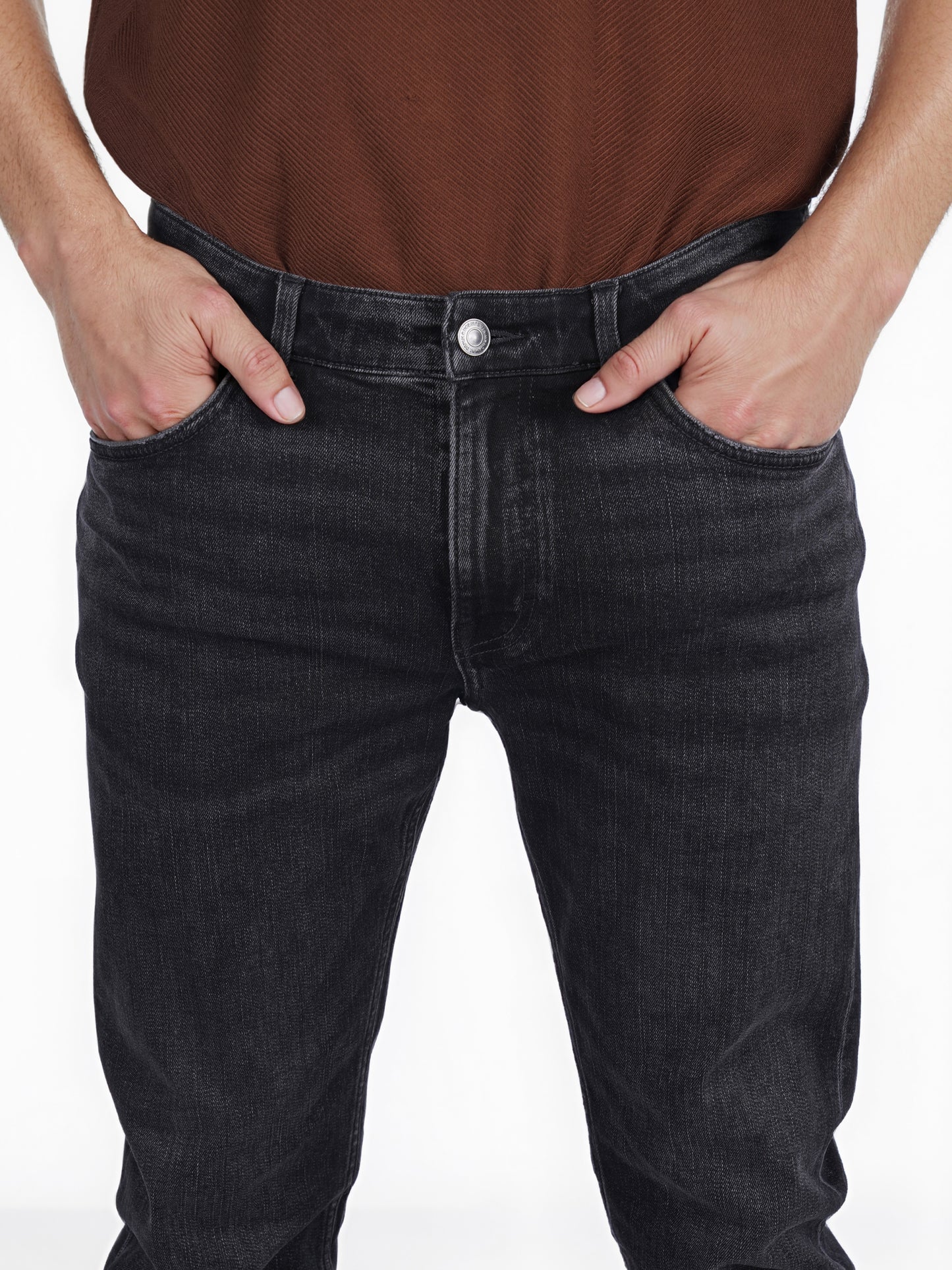 Celio* Cotton Slim Fit Black Jean