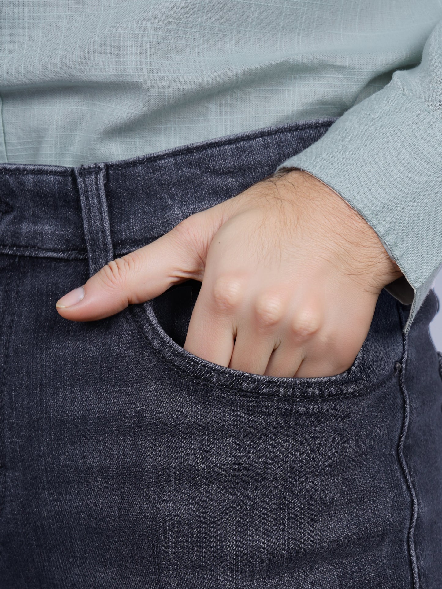 Celio* Cotton Slim Fit Grey Jean