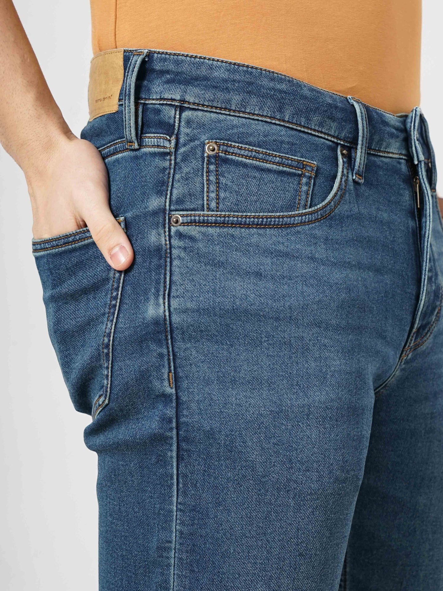 Celio* Cotton Straight Fit Blue Jean