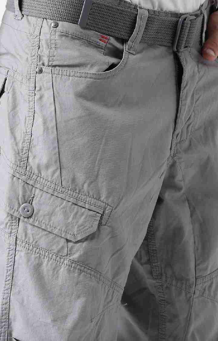 Celio* Viscose Regular Fit Grey Shorts