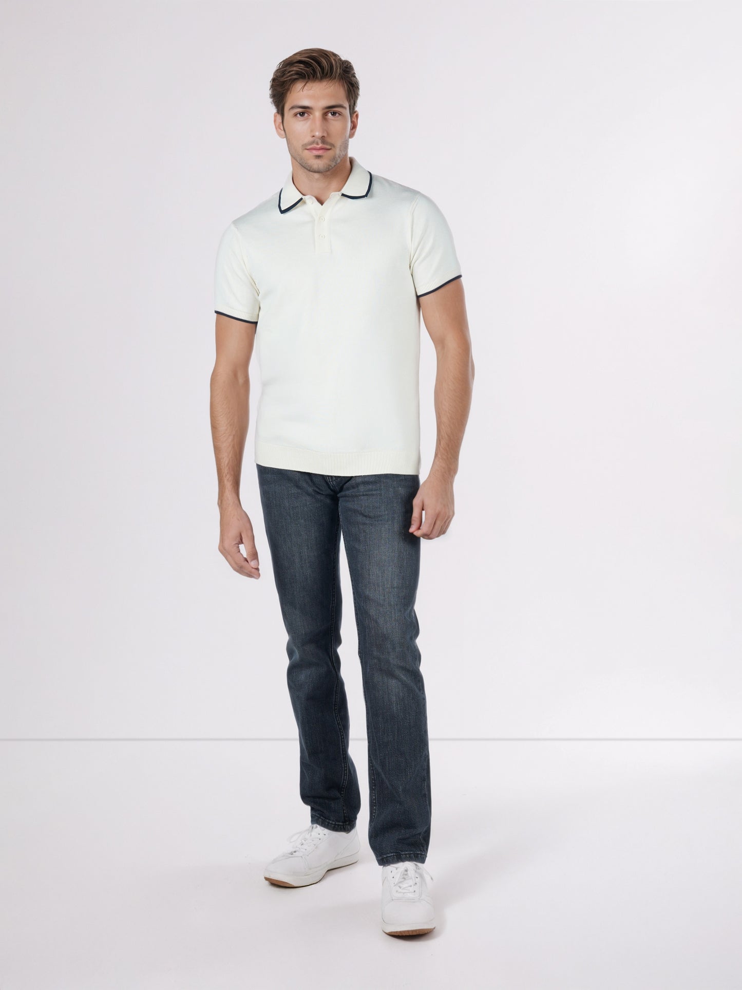 Celio* Men White Solid Regular Fit Cotton T-Shirts
