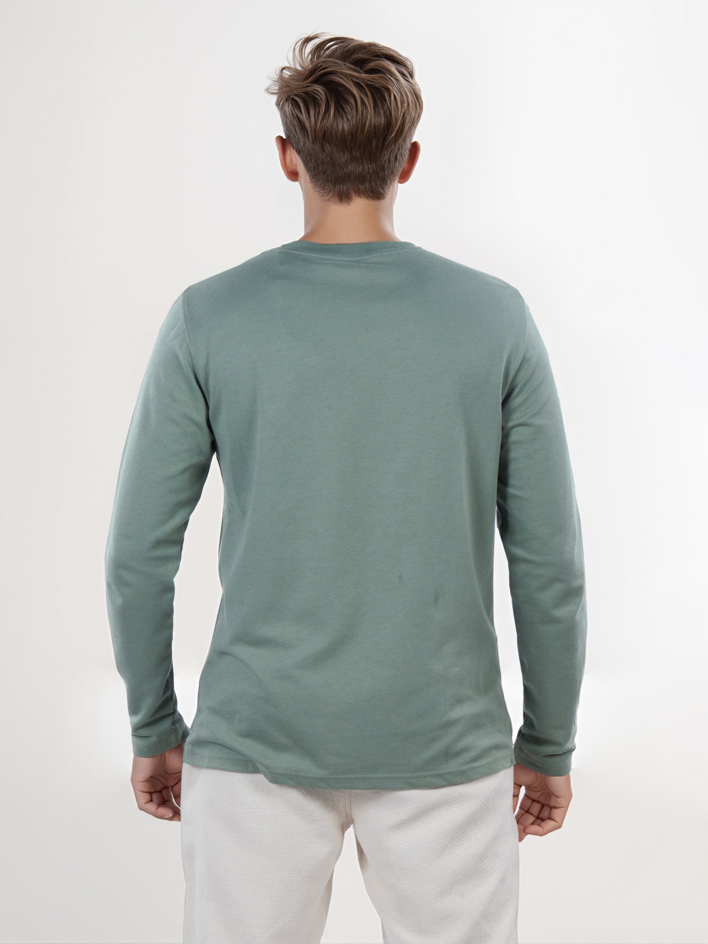 Celio* Men Green Solid Regular Fit Cotton T-Shirt