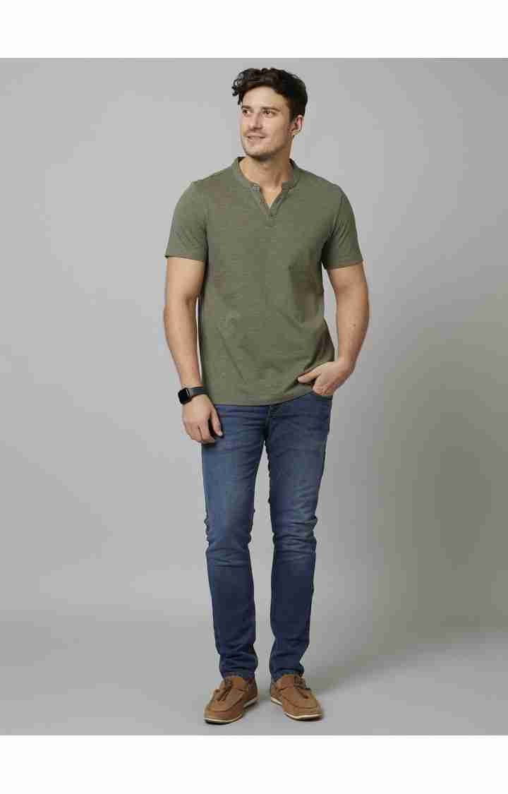 Celio* Cotton-Blend Skinny Fit Blue Jean