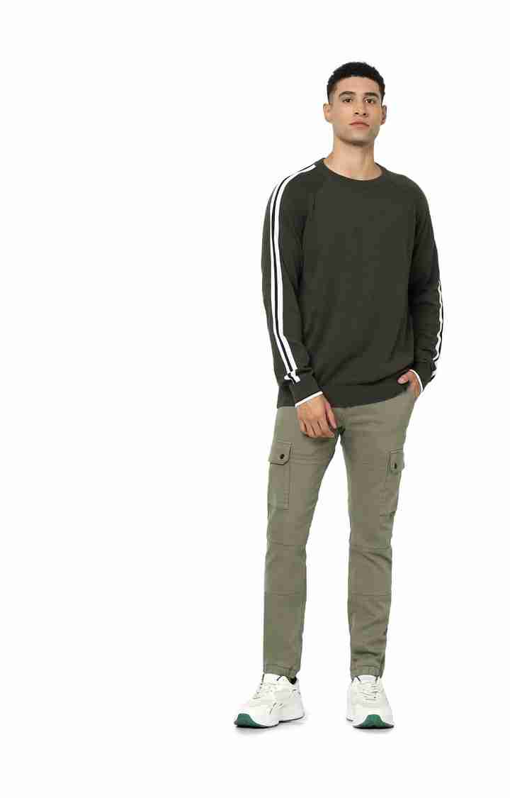 Celio* Cotton Slim Fit Green Trouser