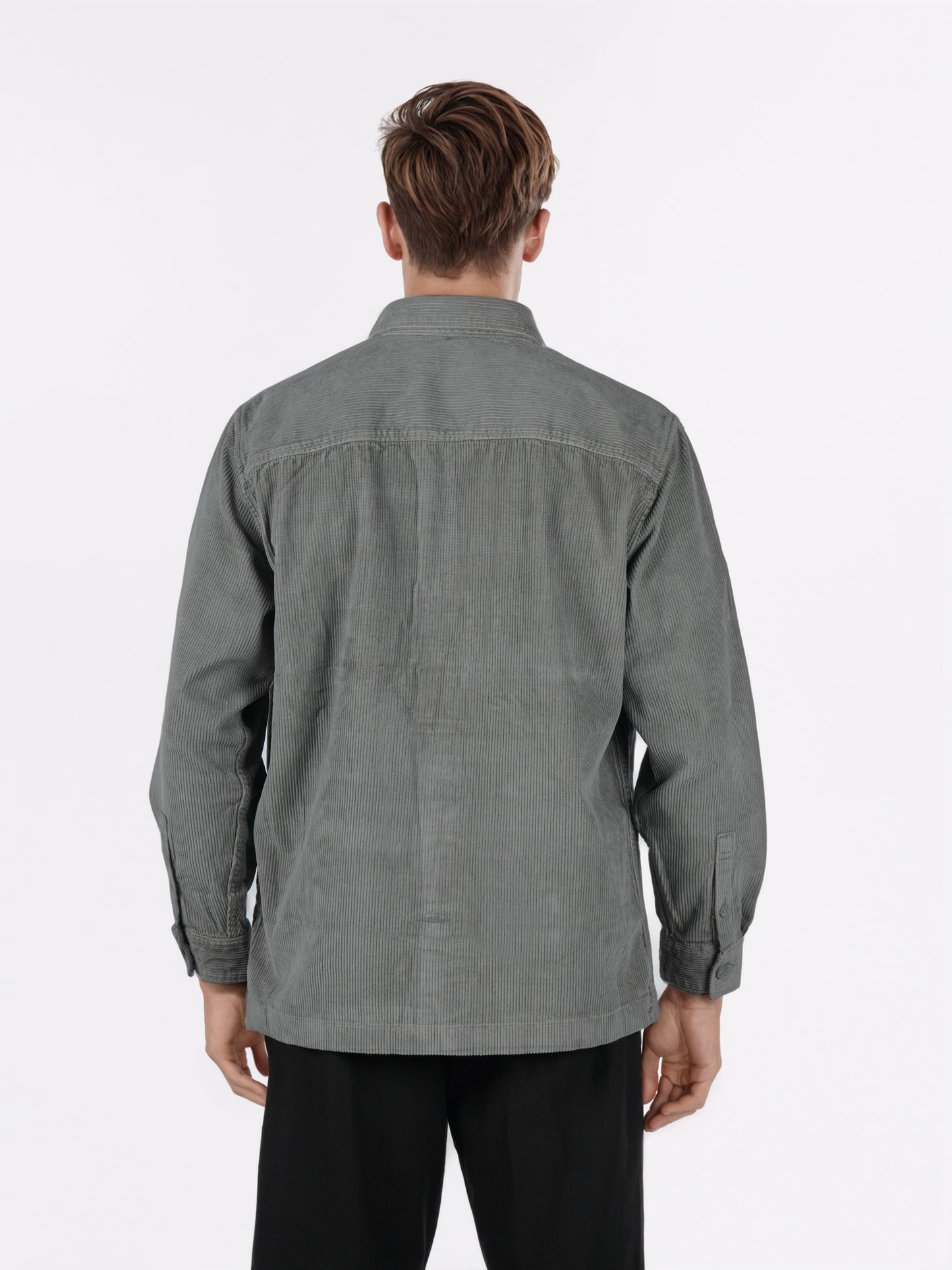 Celio* Men Grey Solid Overshirt Cotton Shirts