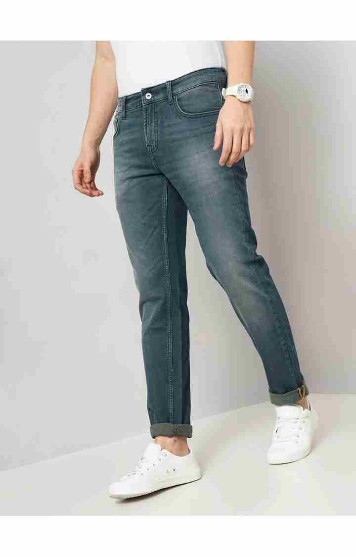 Celio* Cotton Slim Fit Green Jean