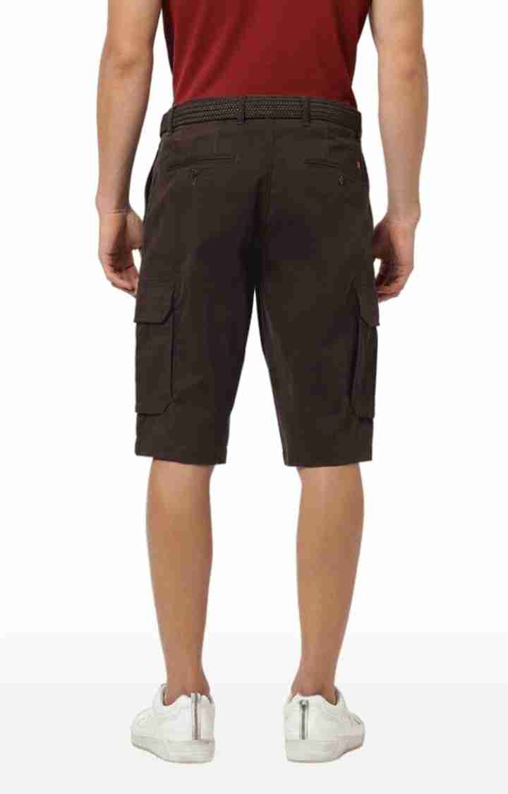Celio* Cotton Regular Fit Brown Shorts