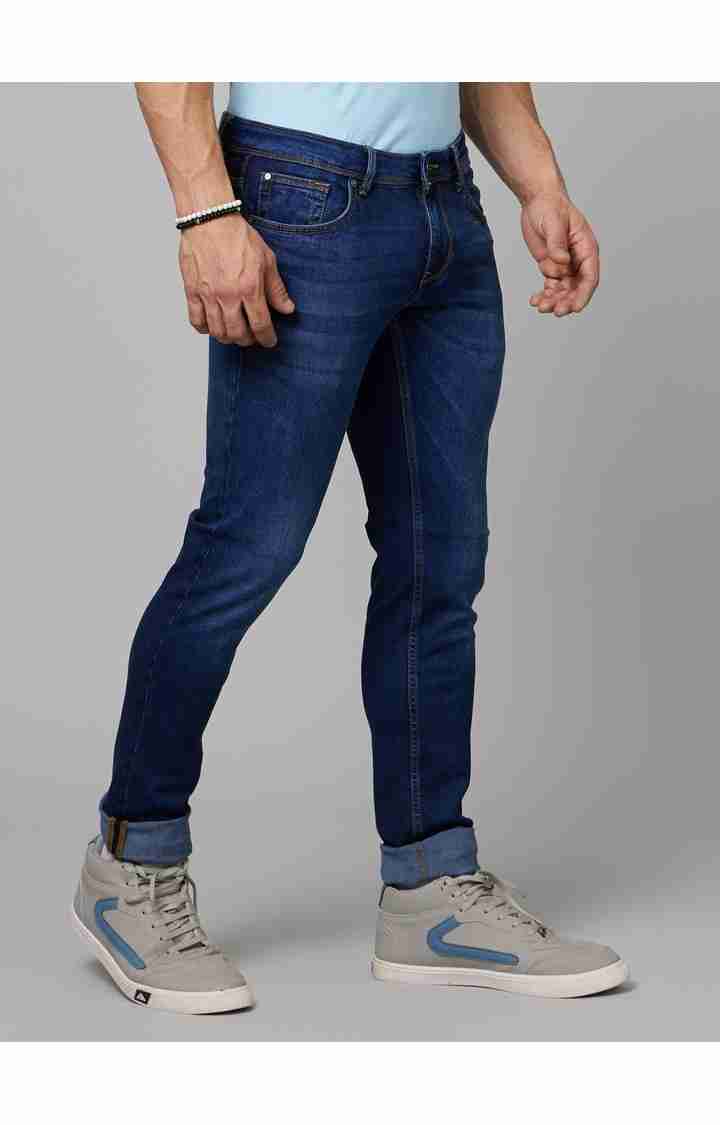 Celio* Cotton-Blend Skinny Fit Navy Blue Jean