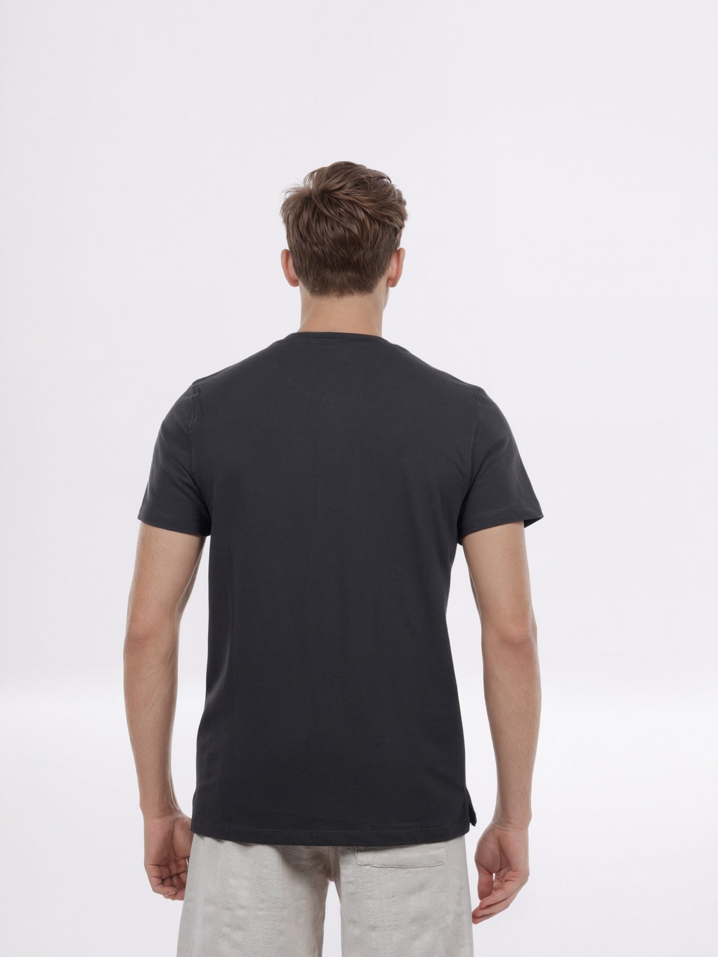 Celio* Cotton Black Men Regular Fit Solid T-Shirt