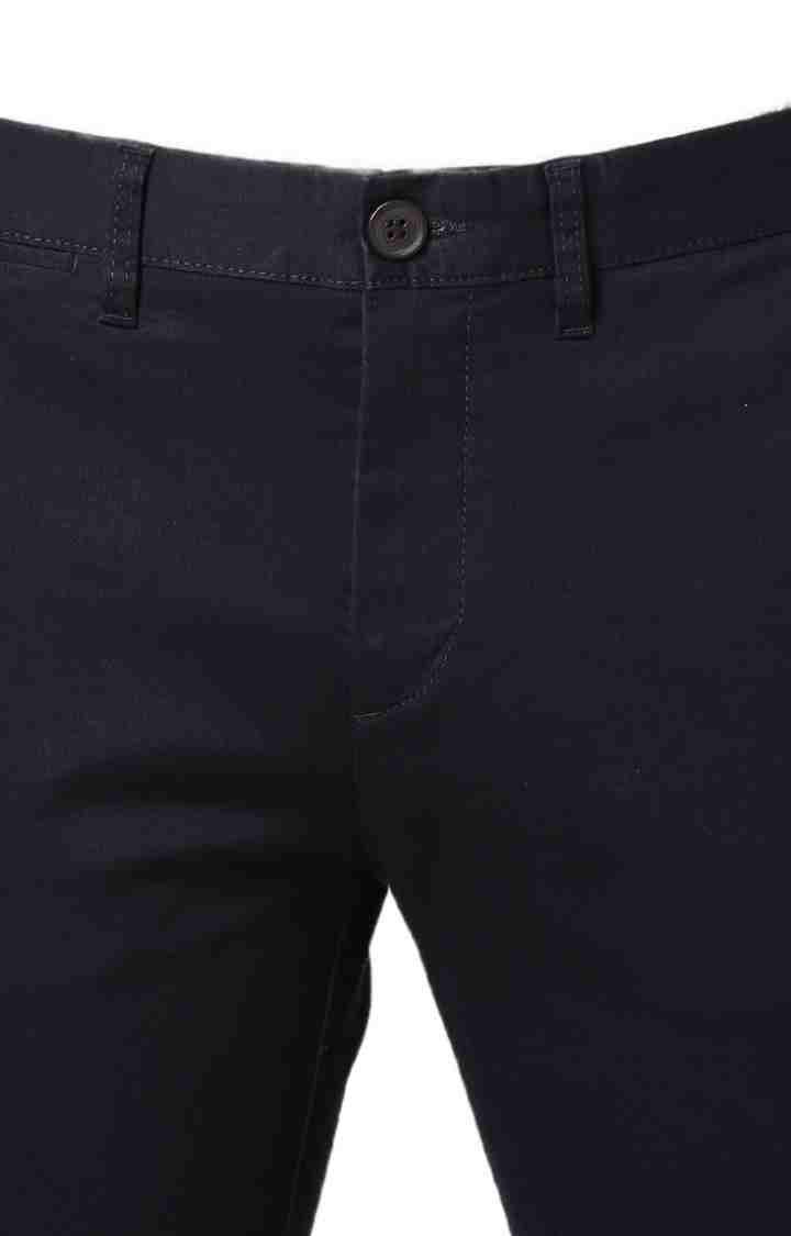 Celio* Cotton-Blend Skinny Fit Blue Trouser