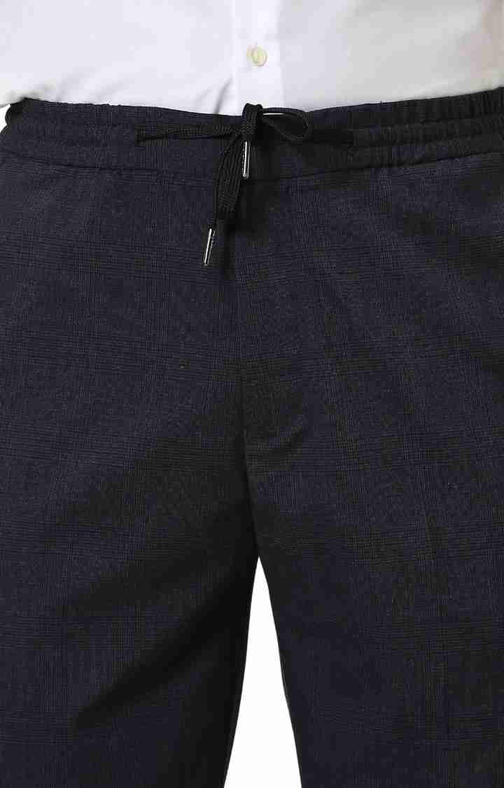 Celio* Polyester Slim Fit Navy Blue Trouser