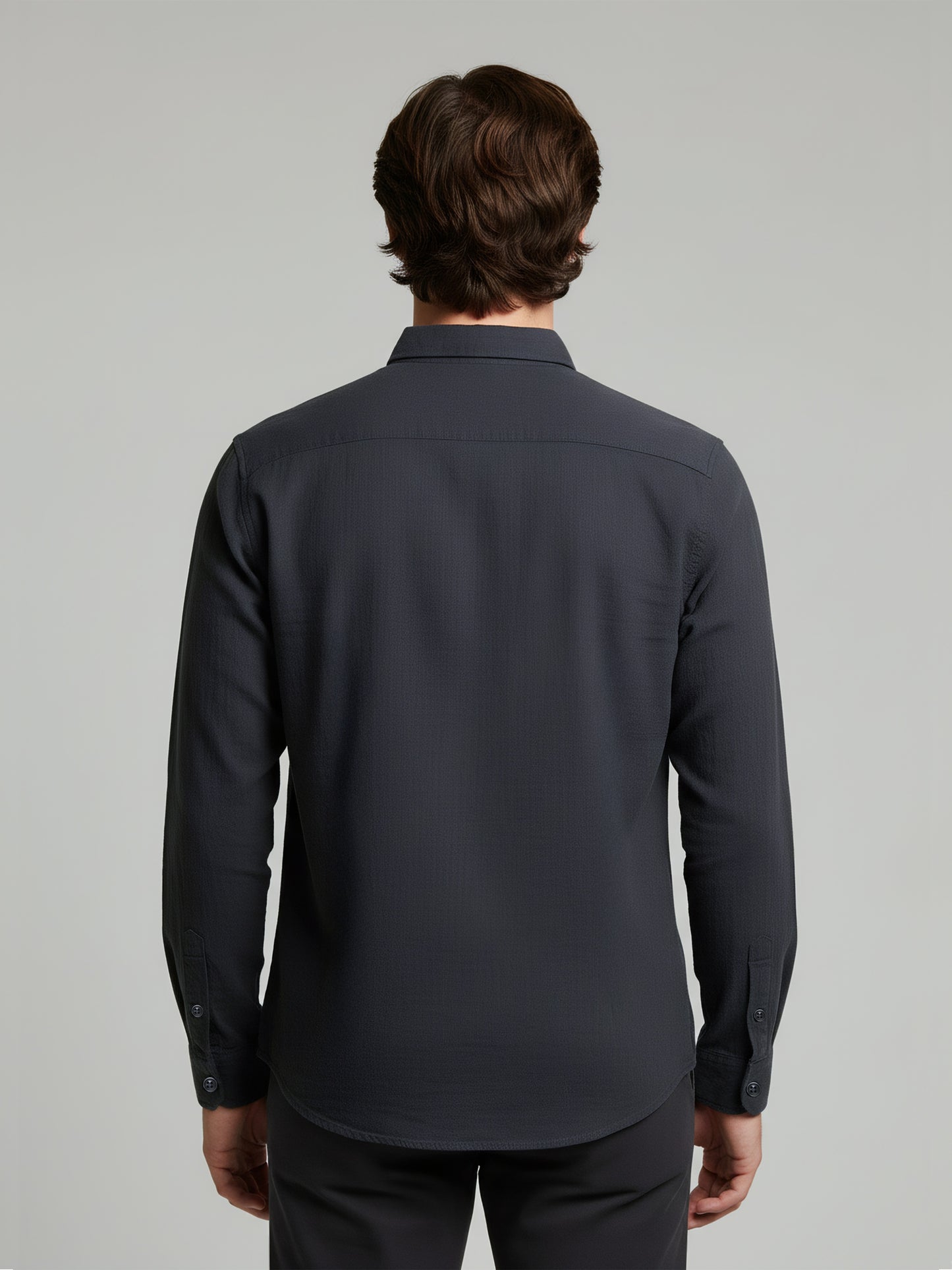 Celio* Men Black Solid Regular Fit Linen Shirts