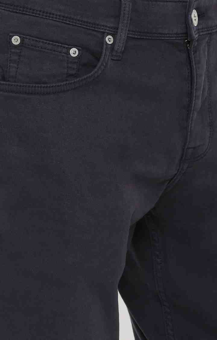 Celio* Cotton Regular Fit Navy Blue Shorts