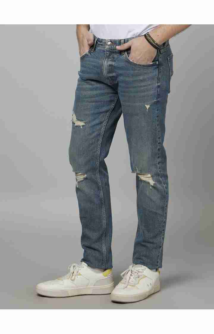 Celio* Cotton-Poly-Blend Slim Fit Blue Jean