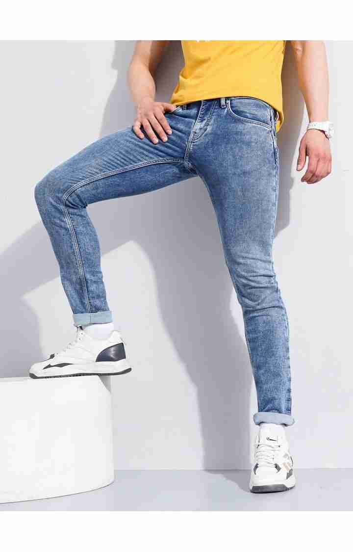Celio* Cotton-Poly-Blend Skinny Fit Blue Jean