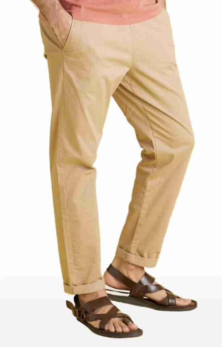 Celio* Cotton-Blend Slim Fit Khaki Trouser