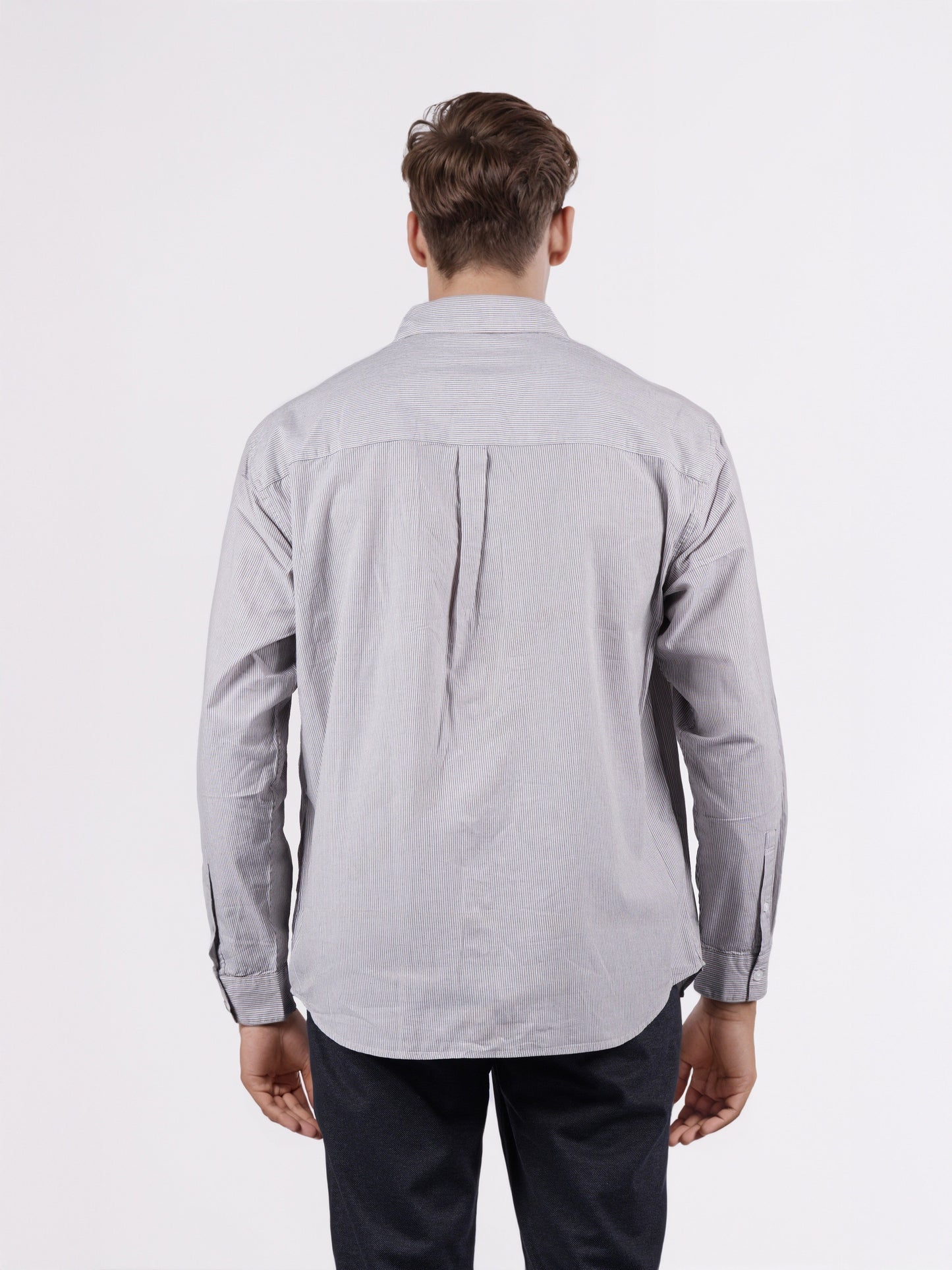 Celio* Men Beige Striped Overshirt Cotton Shirts