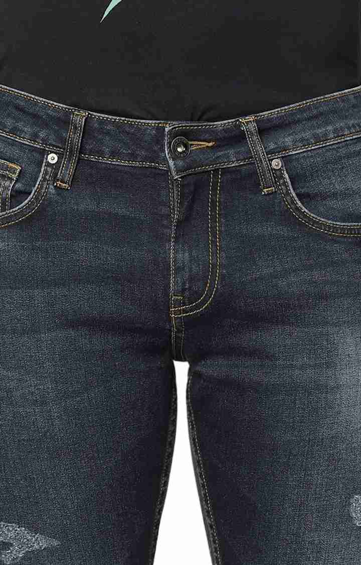 Celio* Cotton Skinny Fit Navy Blue Jean