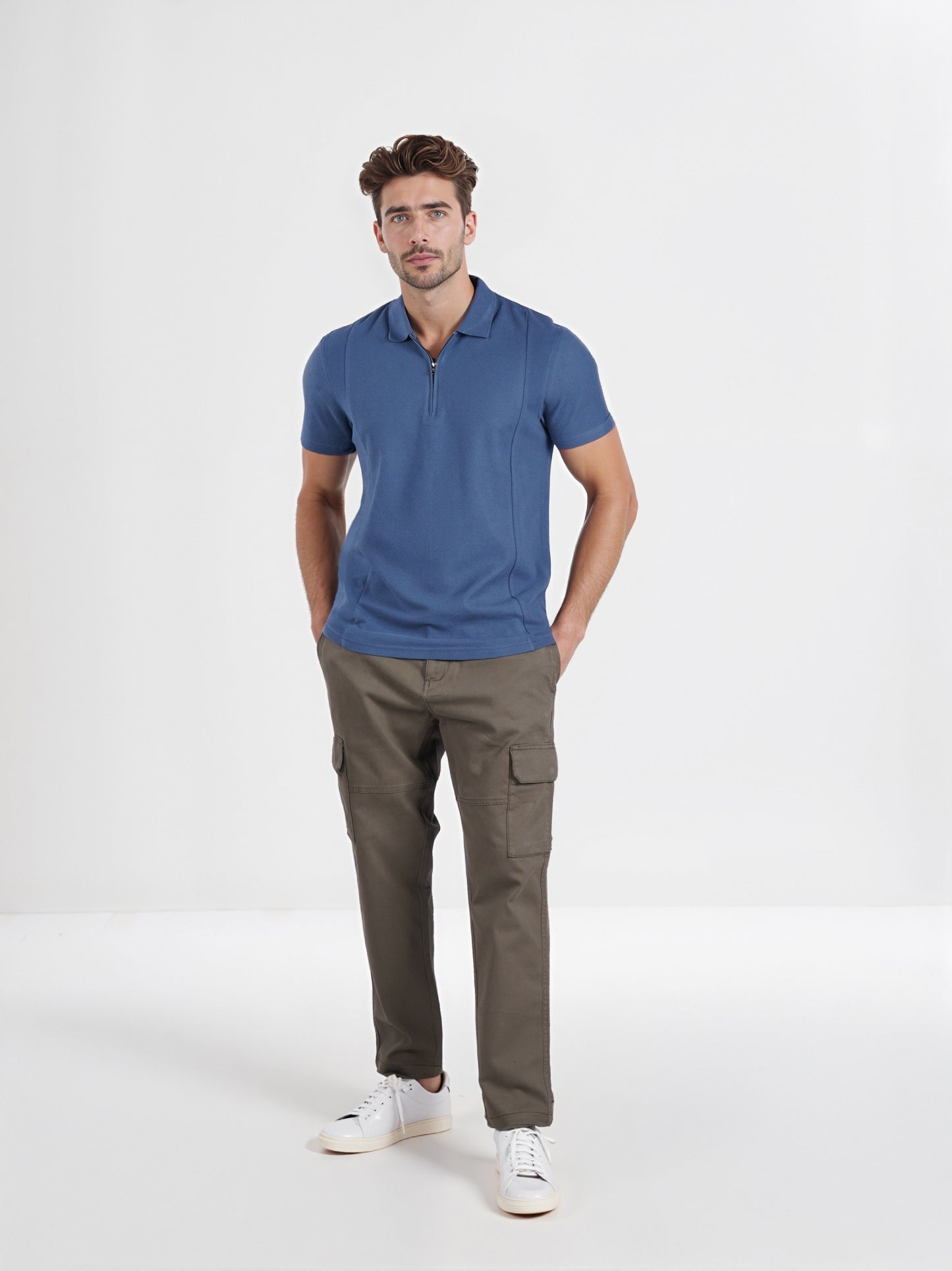 Celio* Men Blue Solid Regular Fit Fashion Tshirt