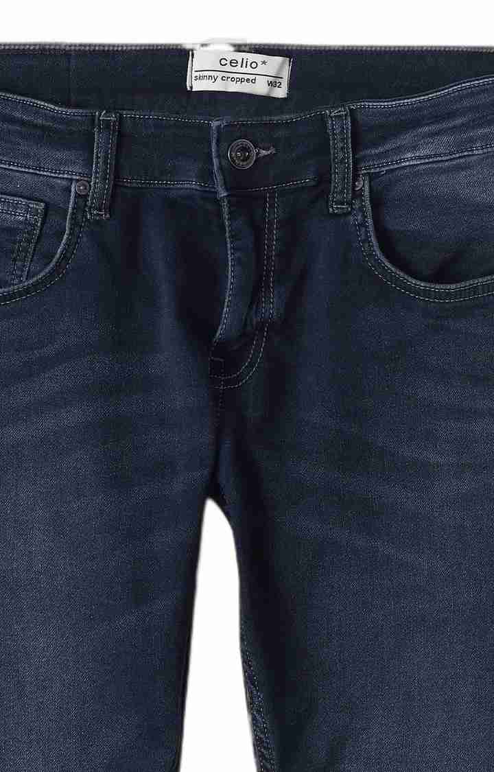 Celio* Cotton Skinny Fit Navy Blue Jean