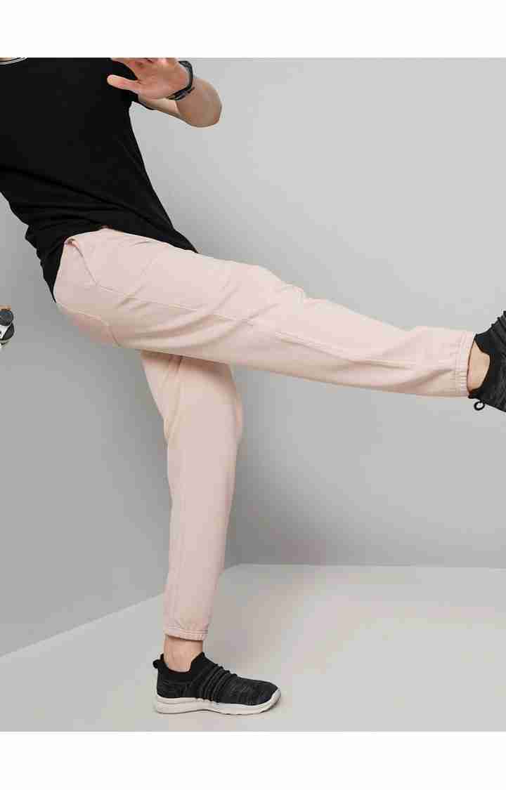 Celio* Cotton Jogger Fit Pink Trouser